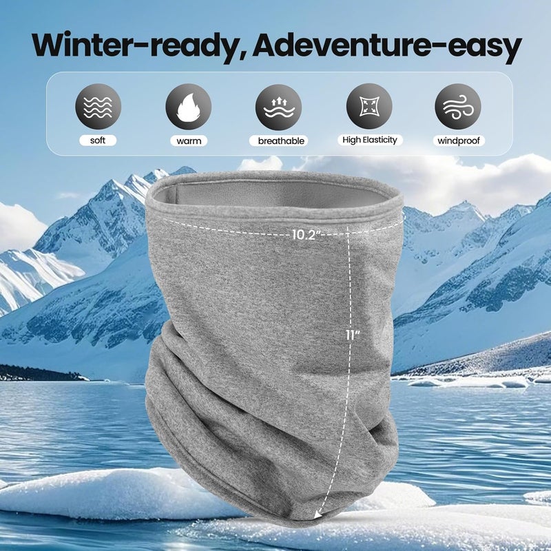 Beehow Store Neck Gaiter Windproof Winter Ski Mask Face Scarf for Men Women Fleece Lining for Skiing Hiking Running Motorcycling - Image 4